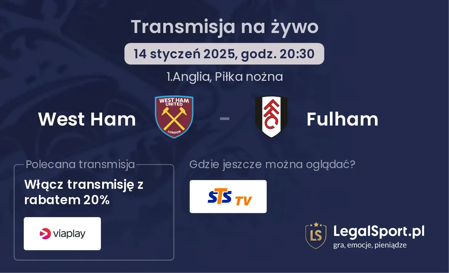 West Ham - Fulham gdzie oglądać?