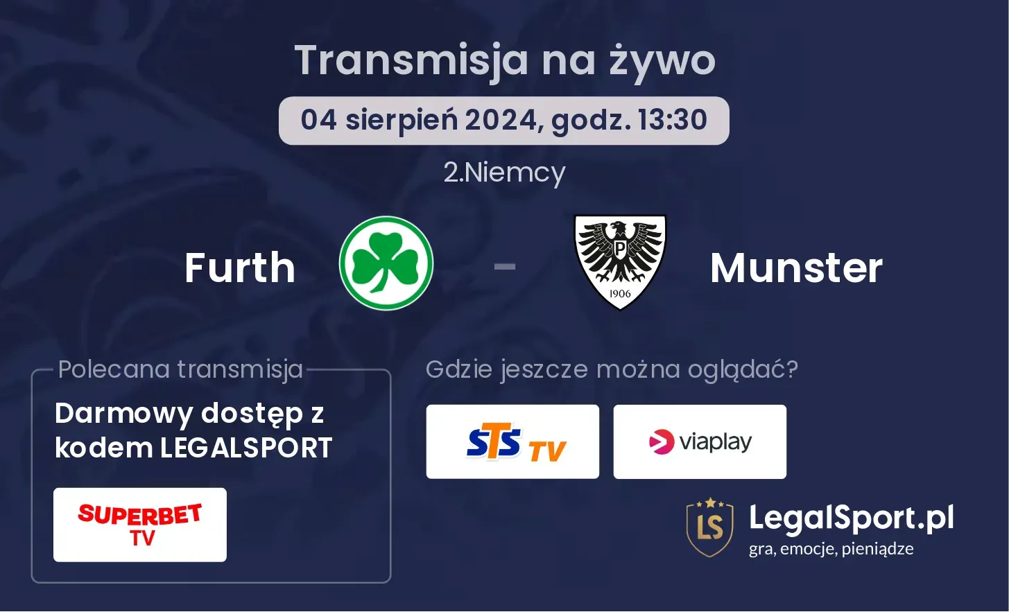 Furth - Munster transmisja na żywo