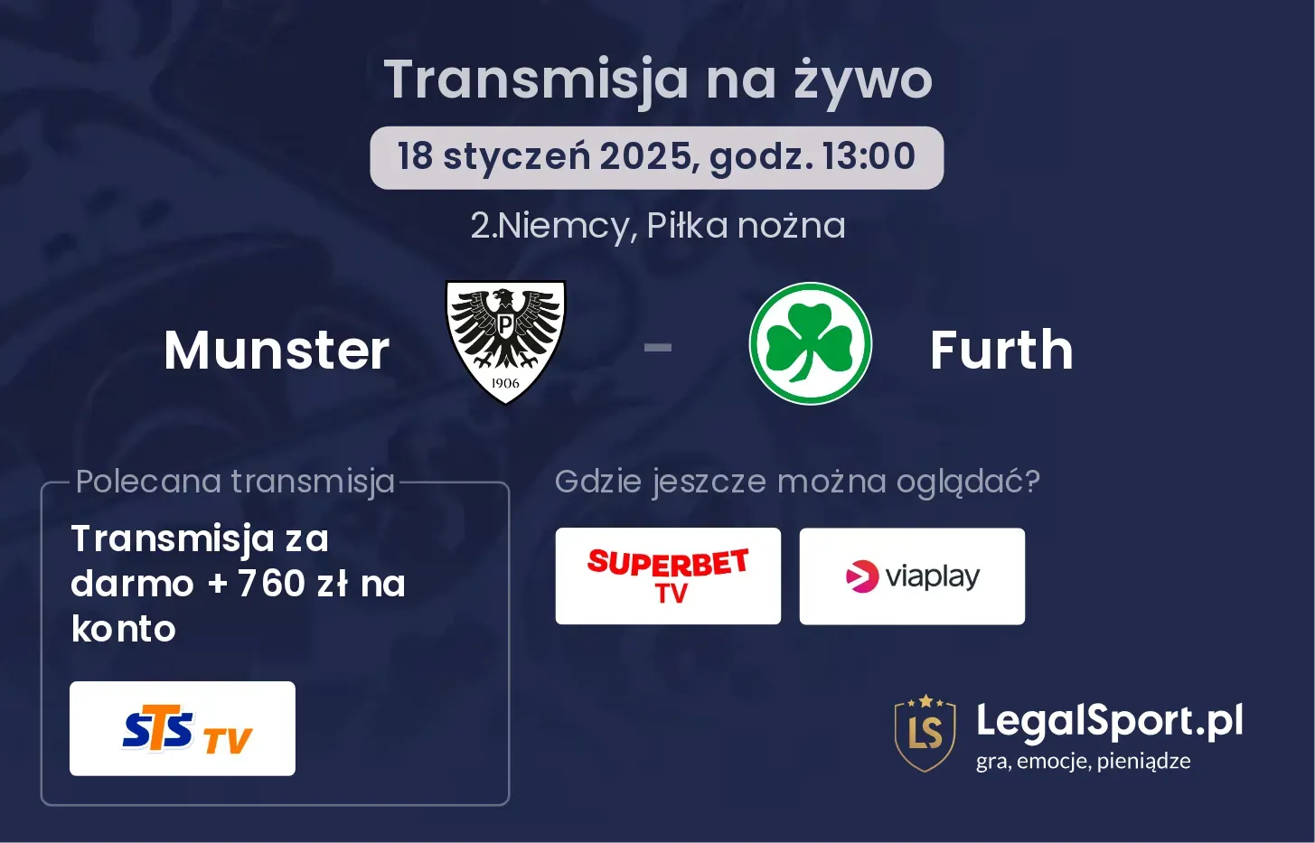 Munster - Furth gdzie oglądać?