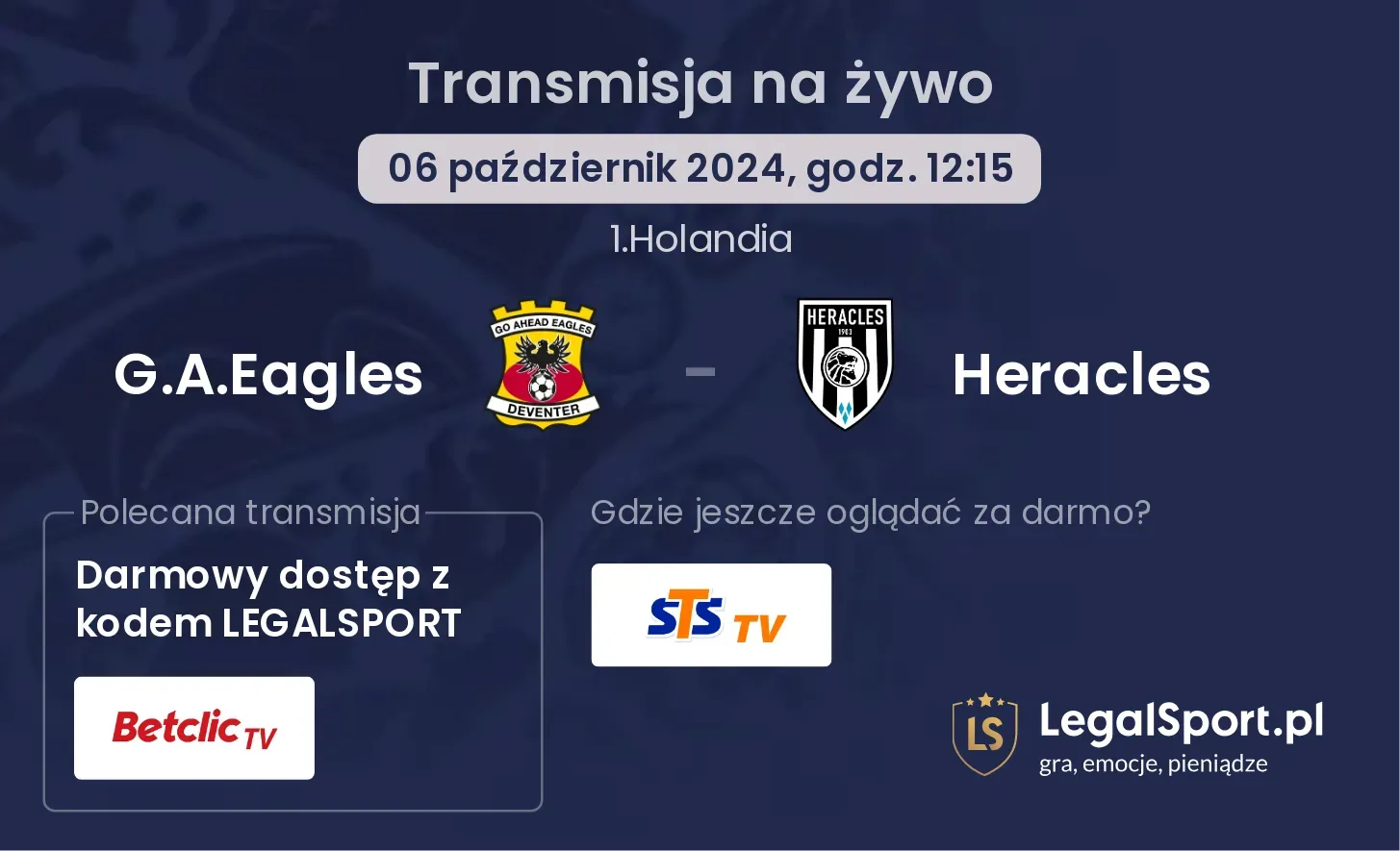 G.A.Eagles - Heracles transmisja na żywo