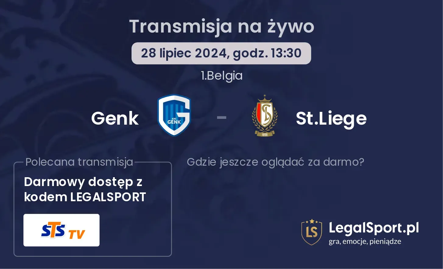 Genk - St.Liege transmisja na żywo