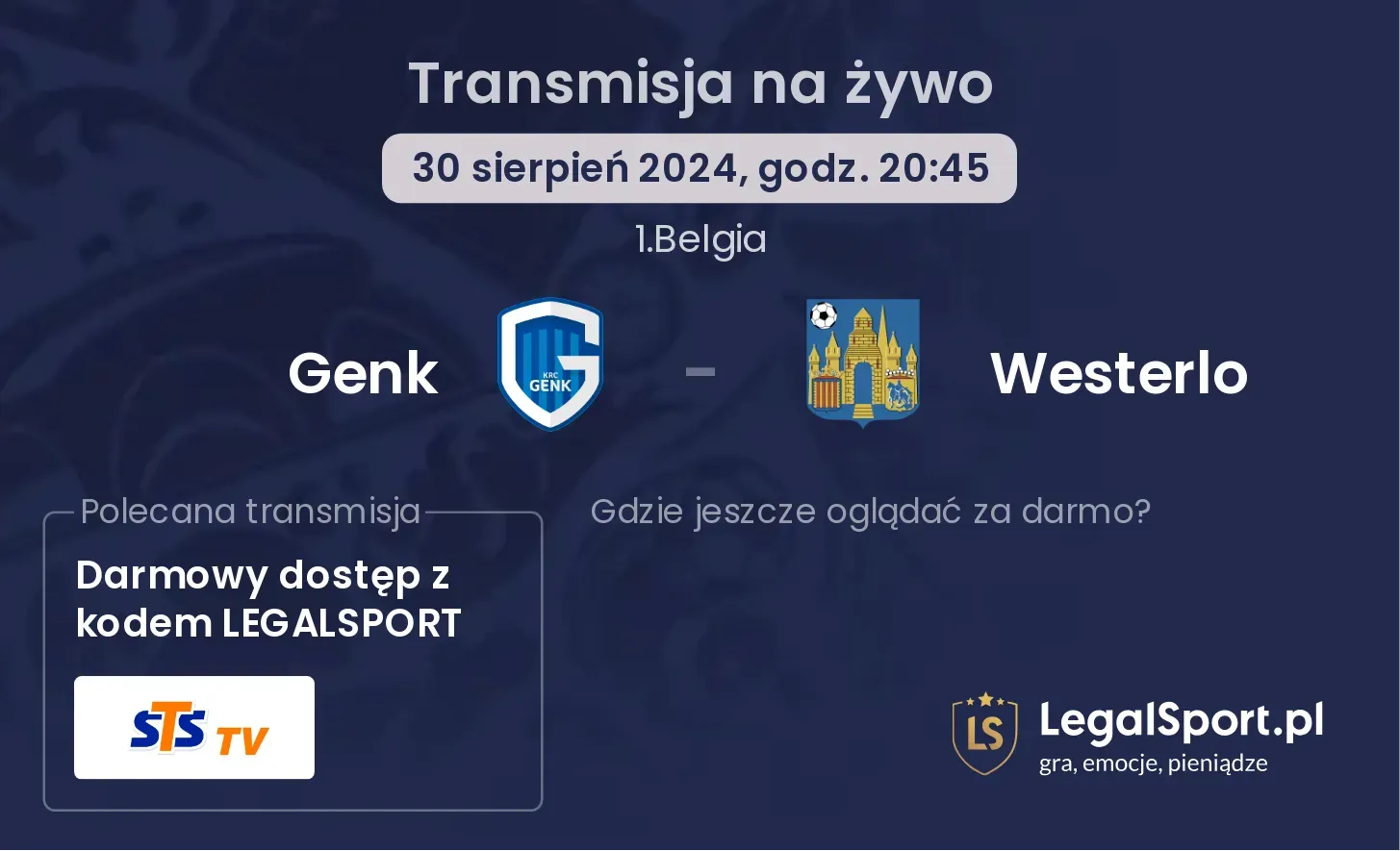 Genk - Westerlo transmisja na żywo