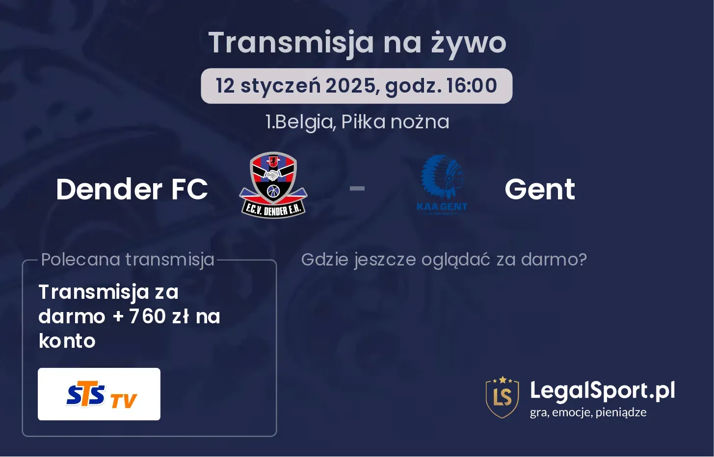 Dender FC - Gent gdzie oglądać transmisję?