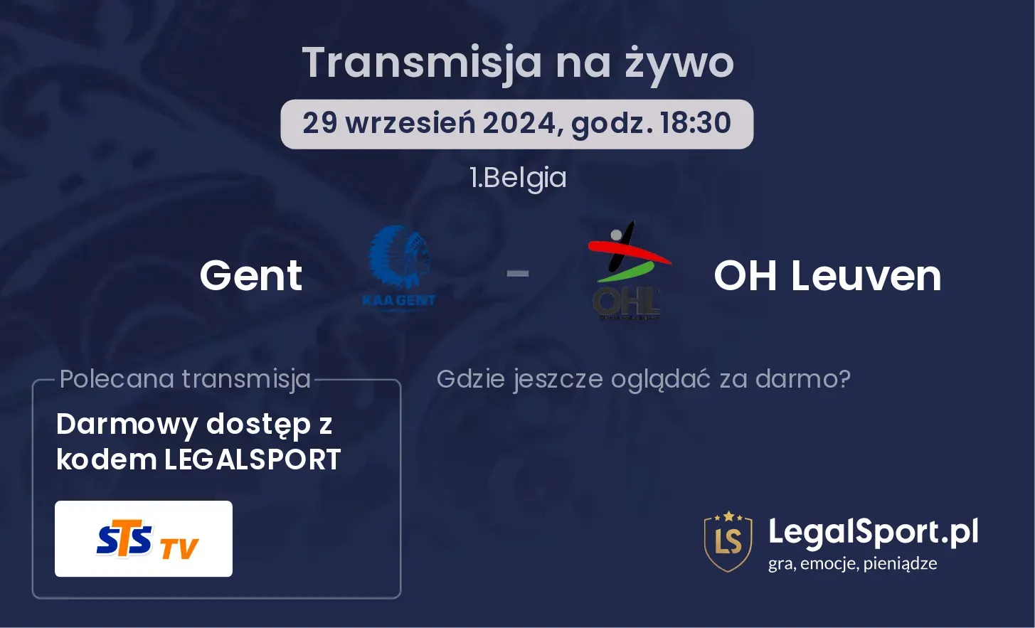 Gent - OH Leuven transmisja na żywo