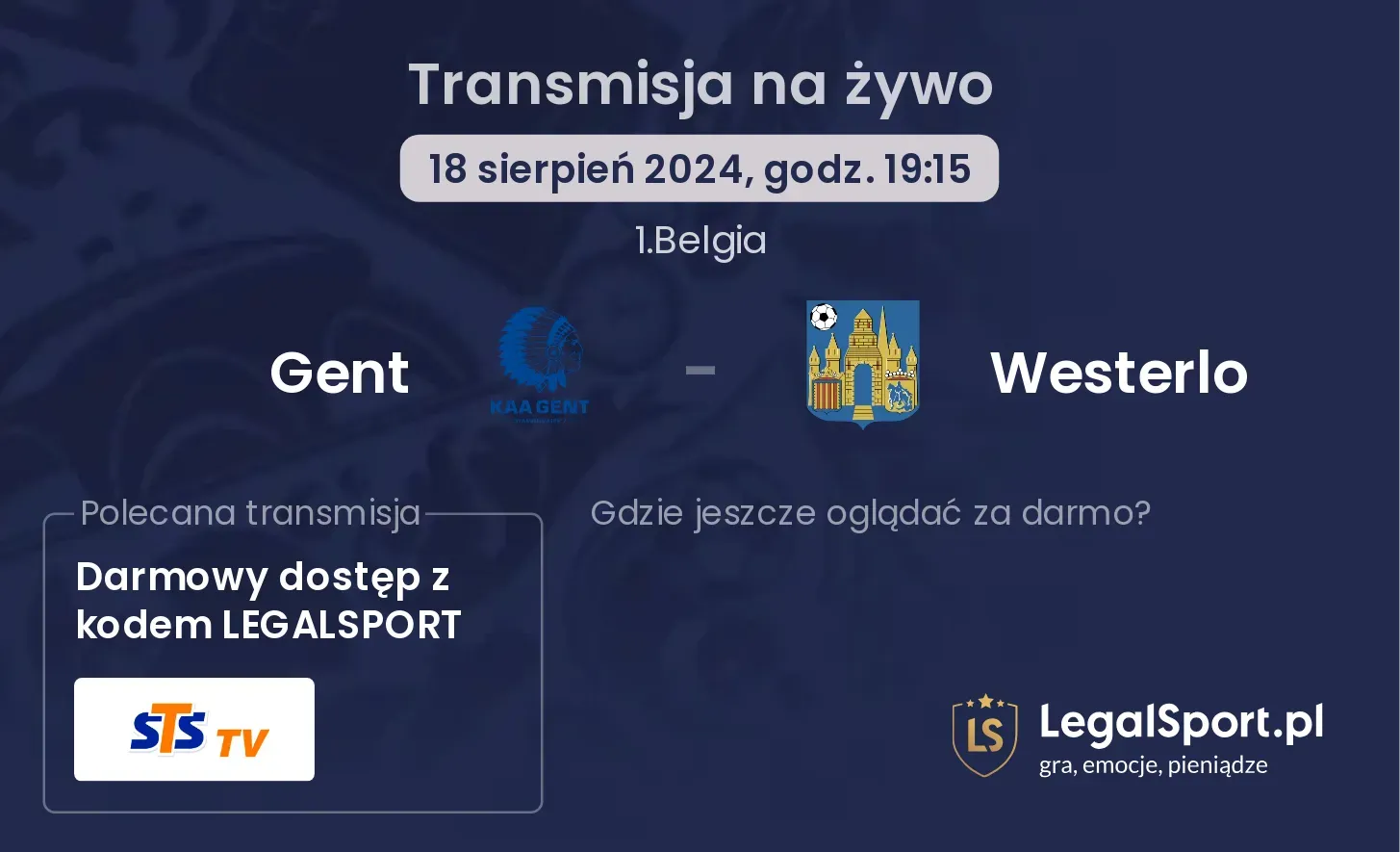 Gent - Westerlo transmisja na żywo