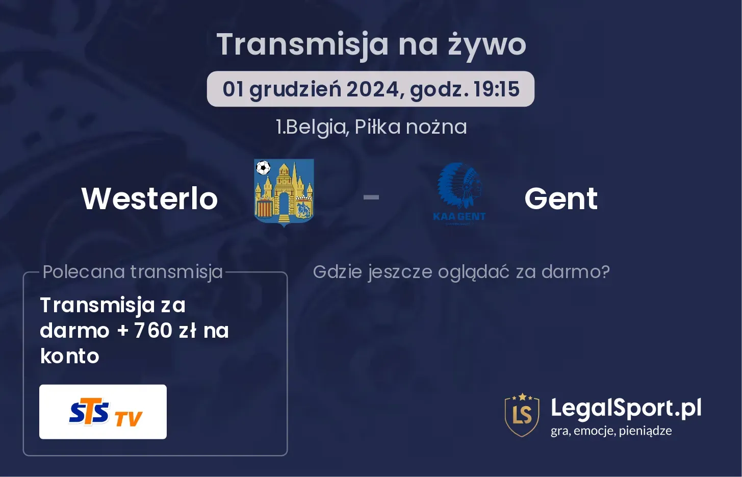 Westerlo - Gent gdzie oglądać?