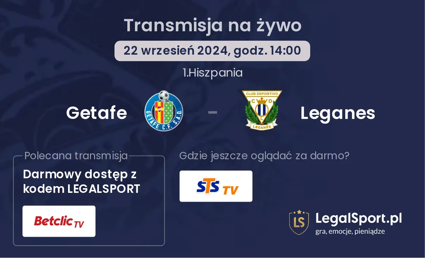 Getafe - Leganes transmisja na żywo