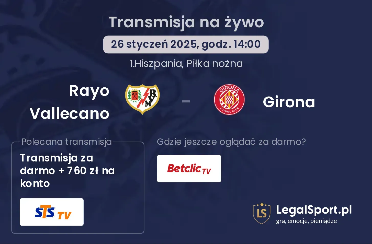 Rayo Vallecano - Girona gdzie oglądać?