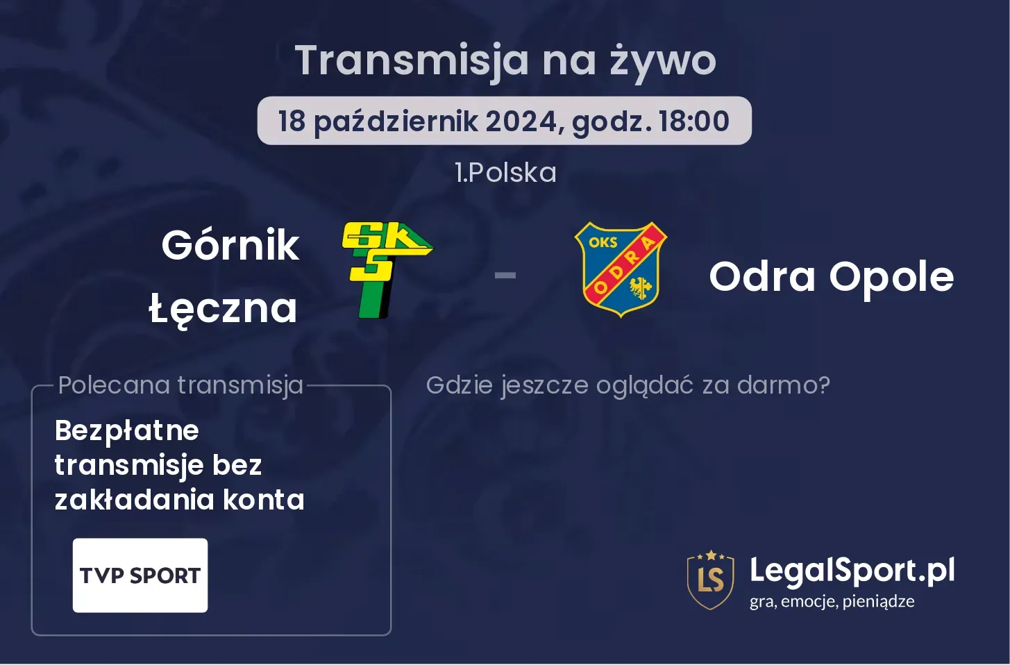 Górnik Łęczna - Odra Opole transmisja na żywo