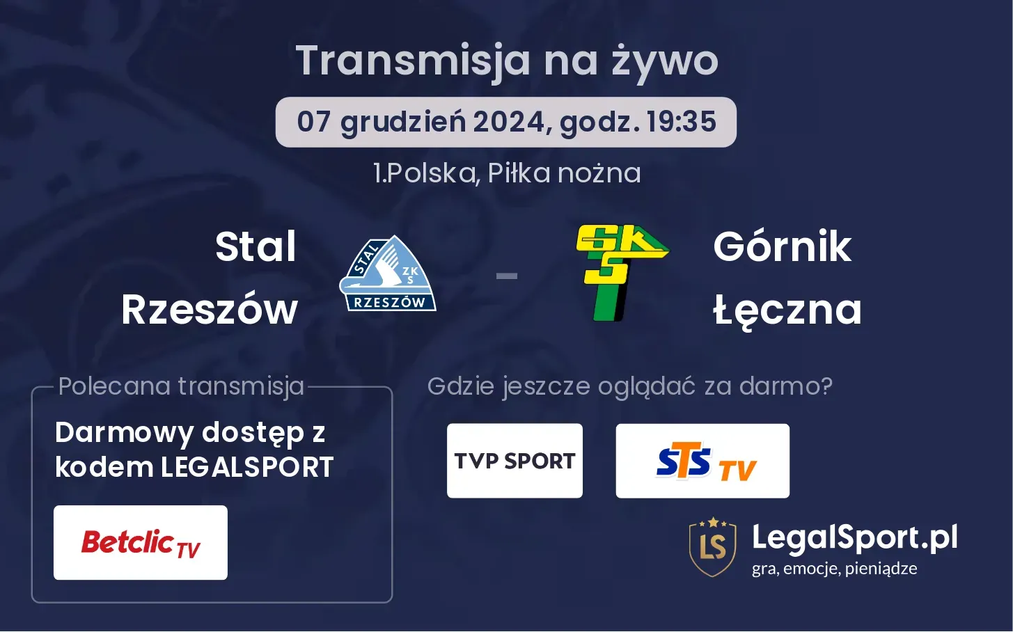 Górnik Łęczna - Stal Rzeszów transmisja na żywo