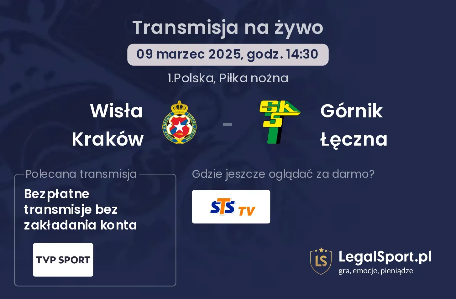 Wisła Kraków - Górnik Łęczna gdzie oglądać?