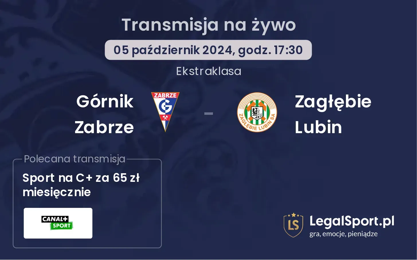 Górnik Zabrze - Zagłębie Lubin transmisja na żywo