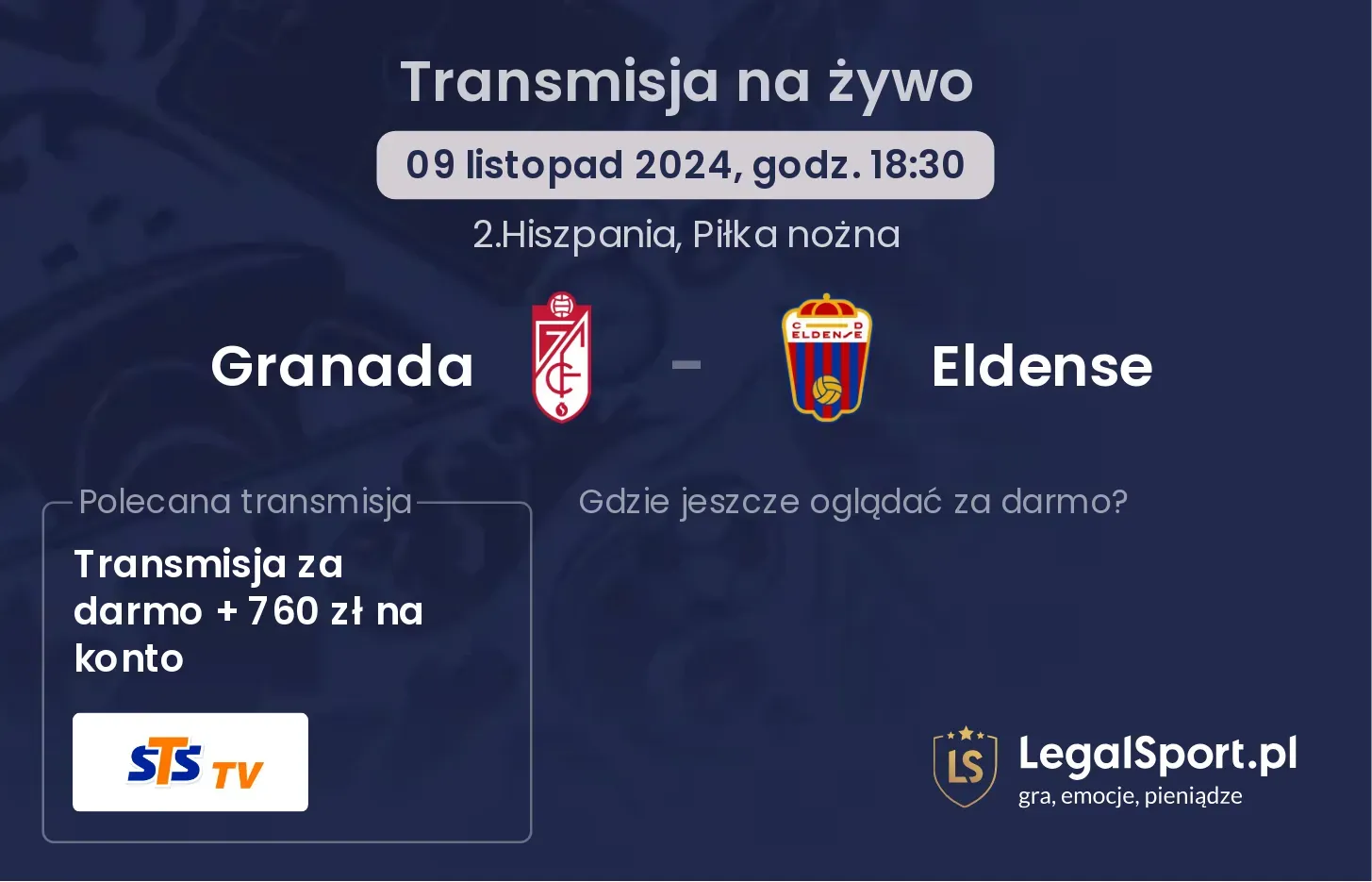 Granada - Eldense gdzie oglądać? 09.11, godz. 18:30