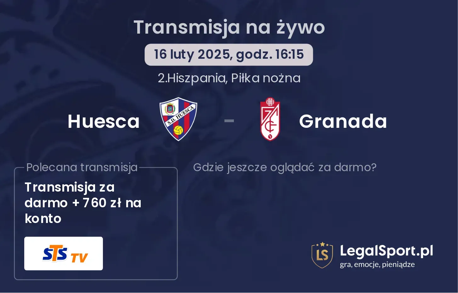 Granada - Huesca transmisja na żywo