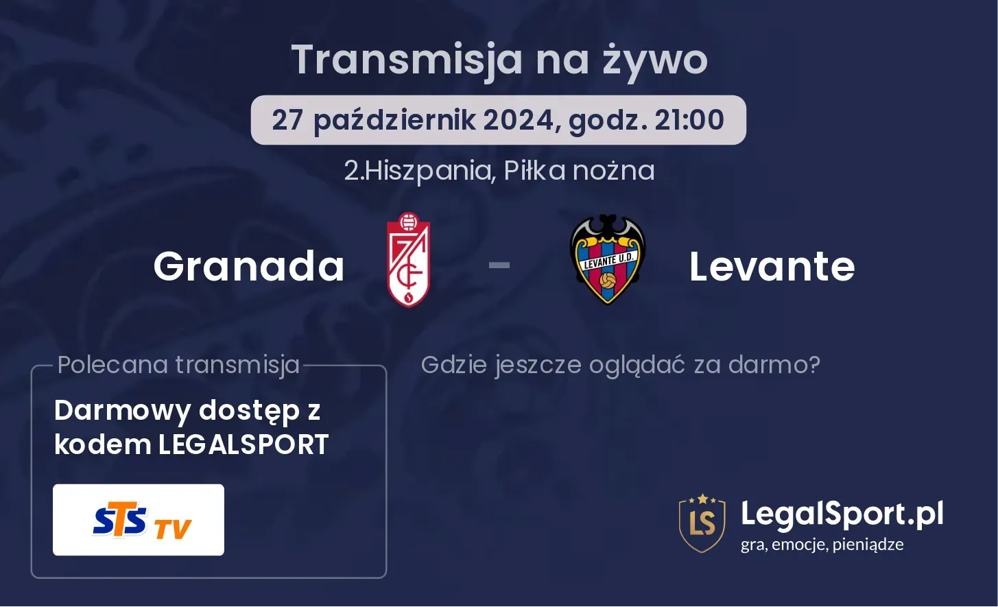 Granada - Levante transmisja na żywo