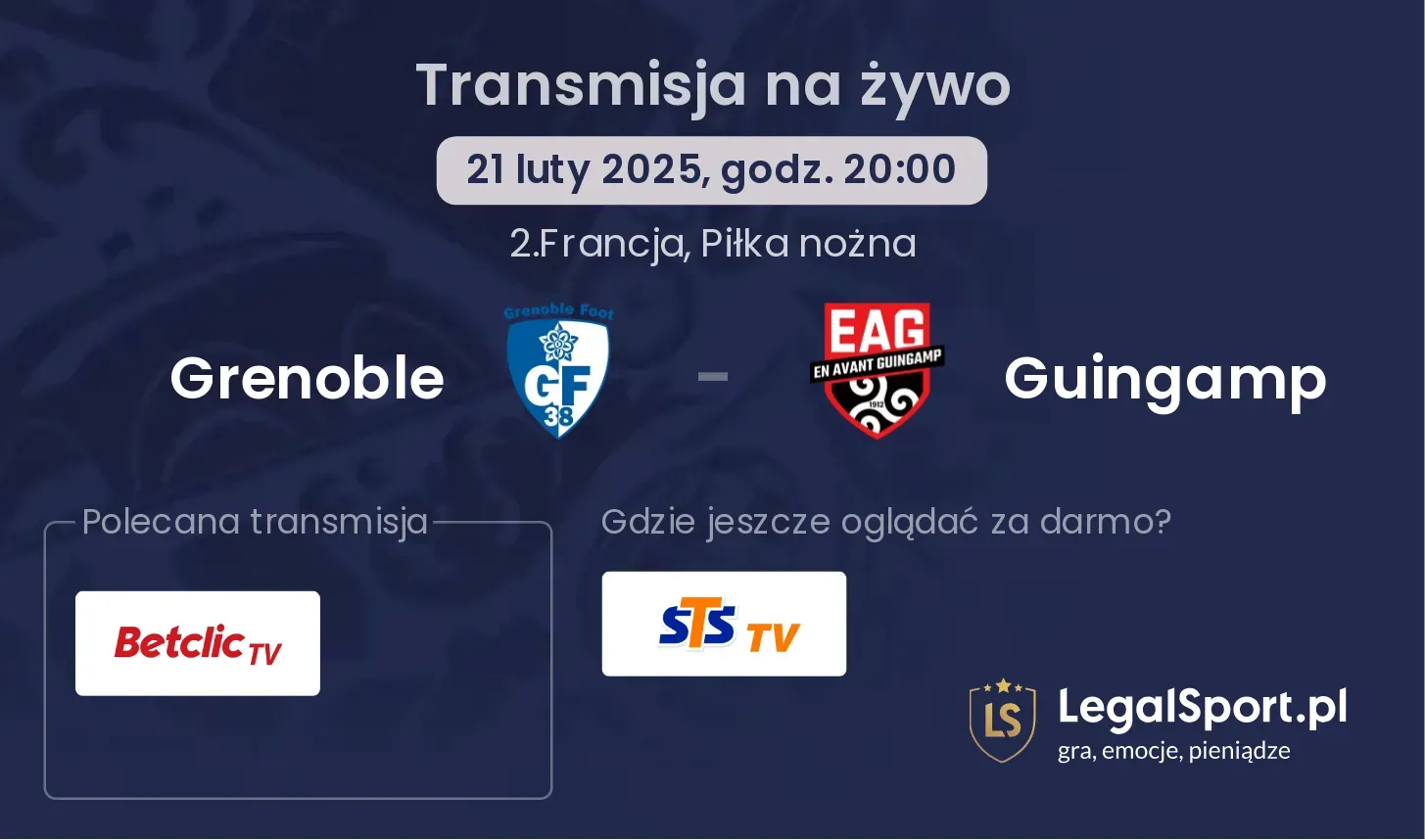 Grenoble - Guingamp transmisja na żywo