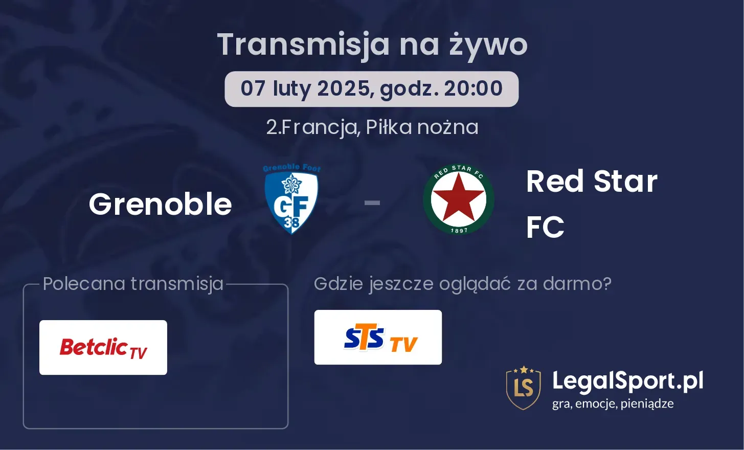 Grenoble - Red Star FC transmisja na żywo