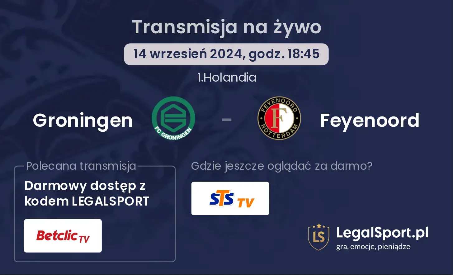 Groningen - Feyenoord transmisja na żywo