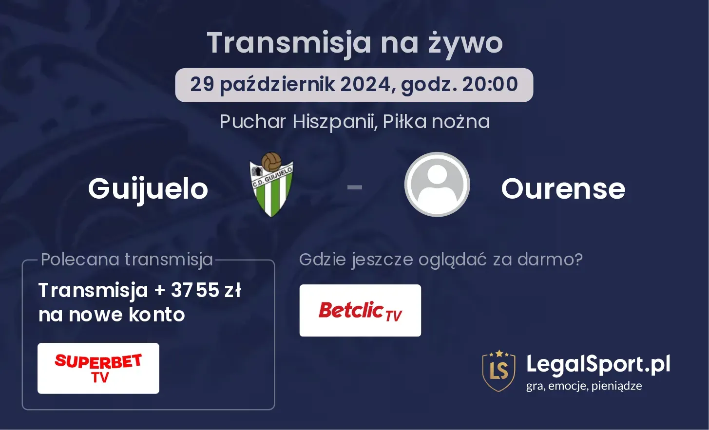 Guijuelo - Ourense transmisja na żywo