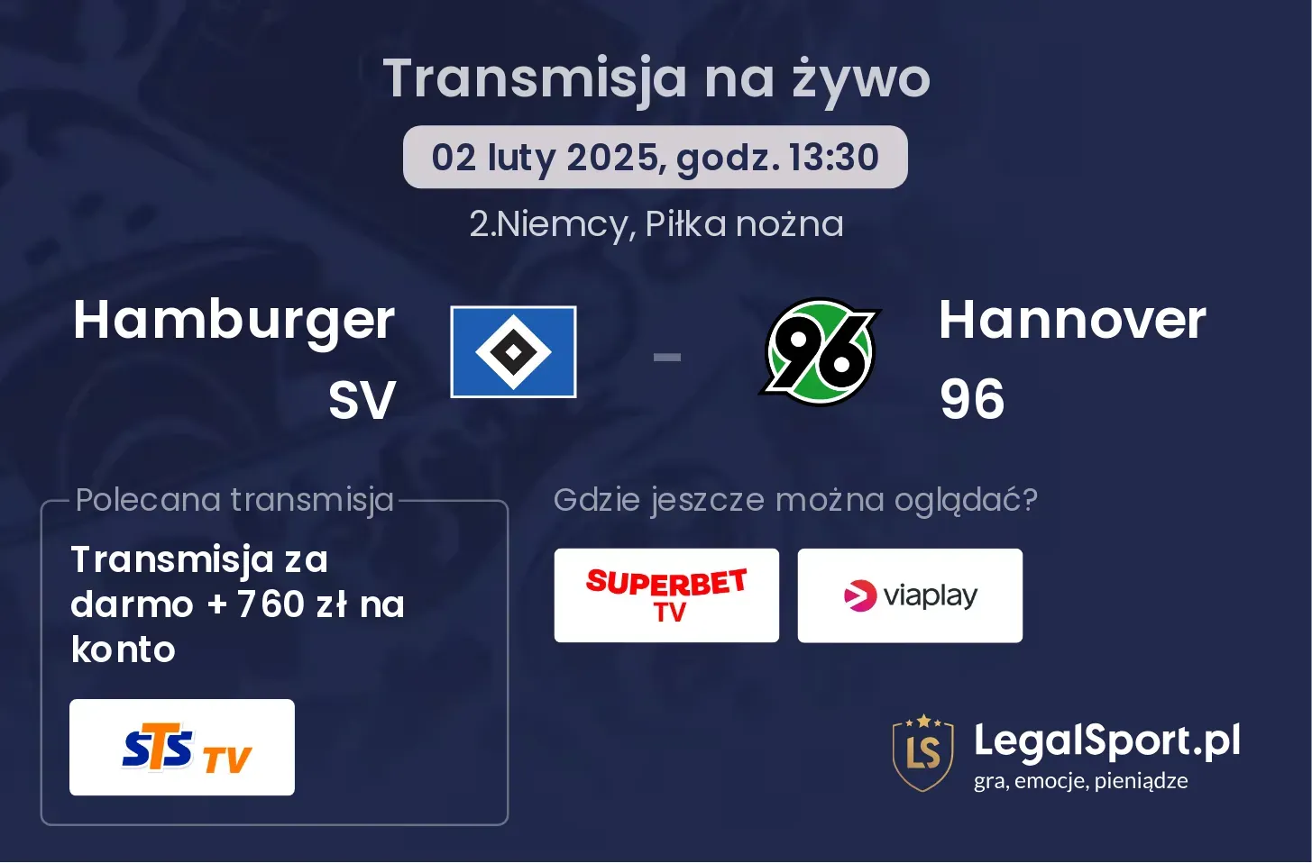 Hamburger SV - Hannover 96 gdzie oglądać?