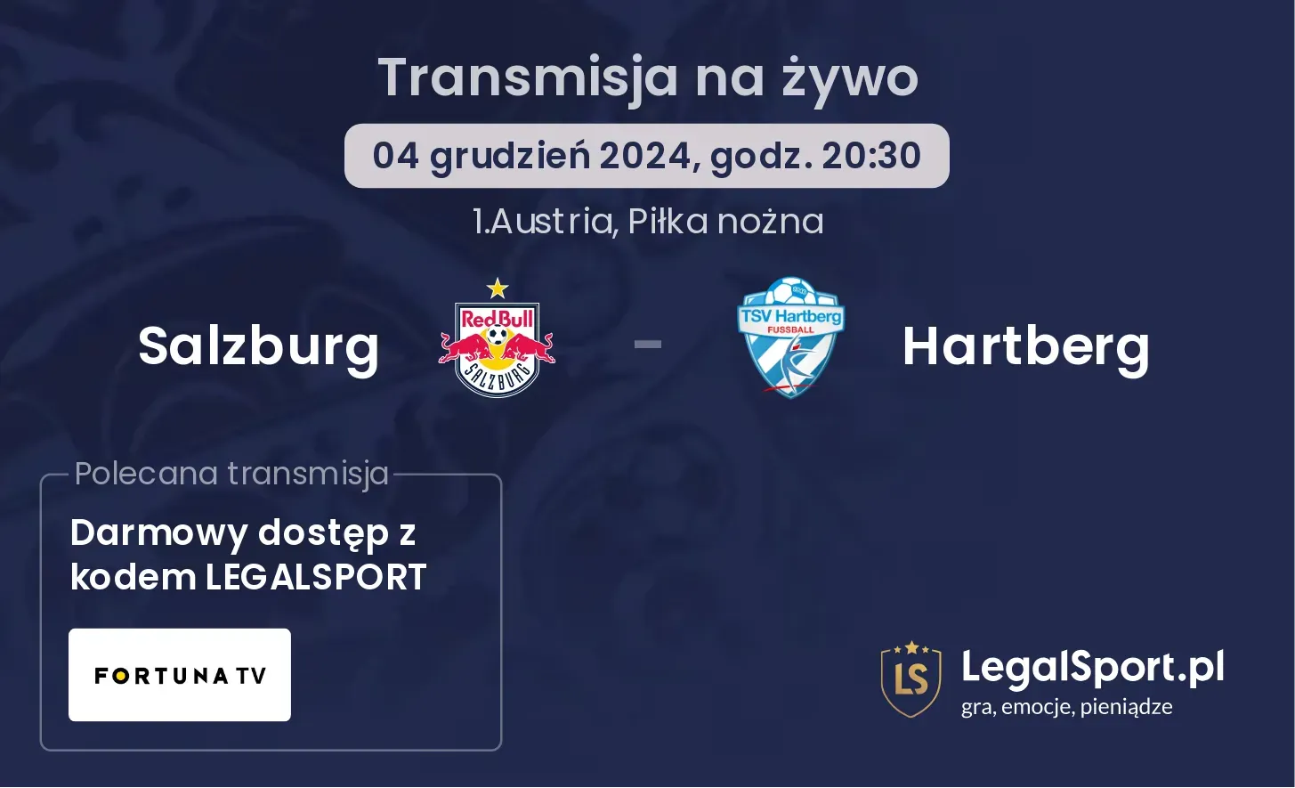 Hartberg - Salzburg transmisja na żywo