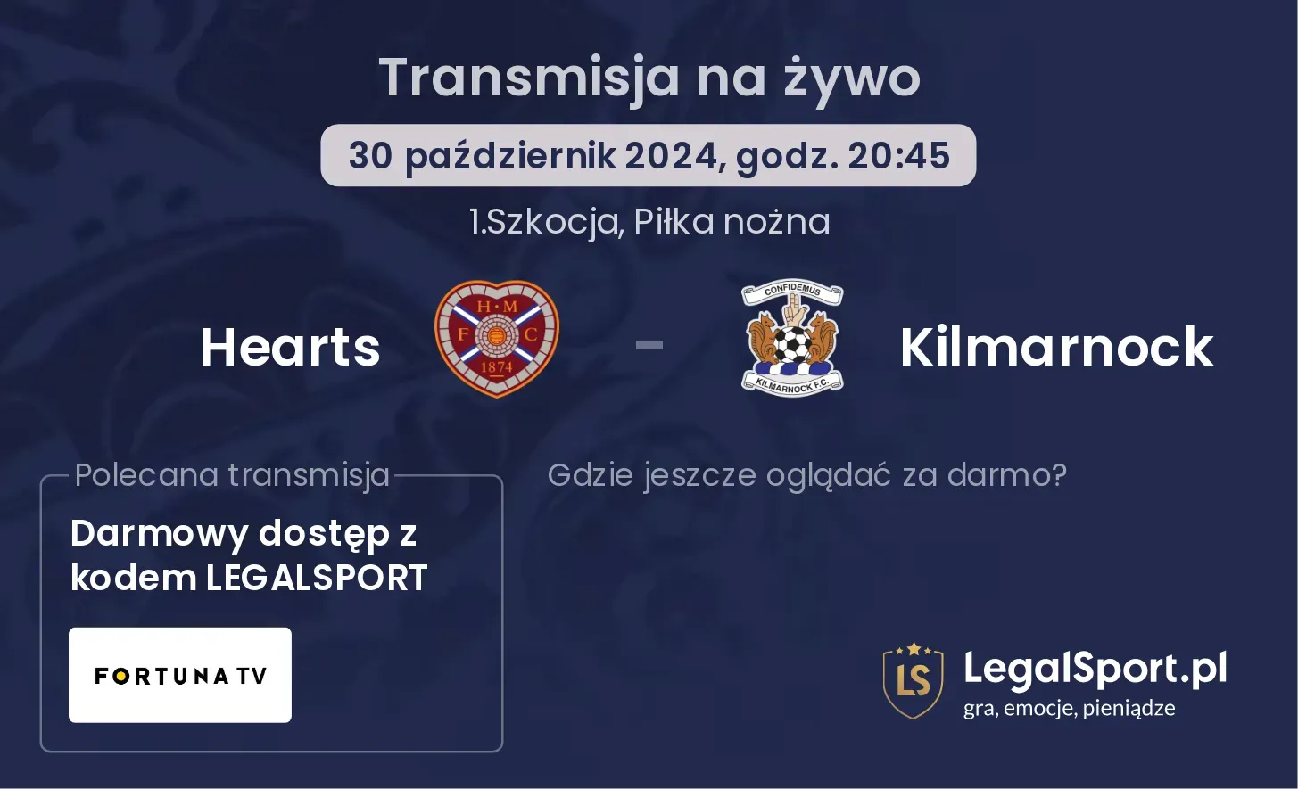 Hearts - Kilmarnock transmisja na żywo