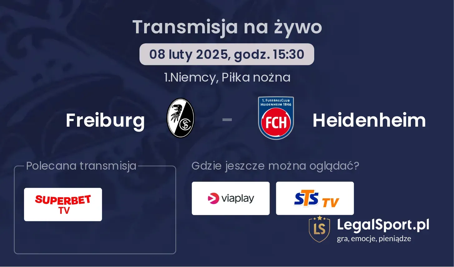 Heidenheim - Freiburg gdzie oglądać? 21.09, godz. 15:30