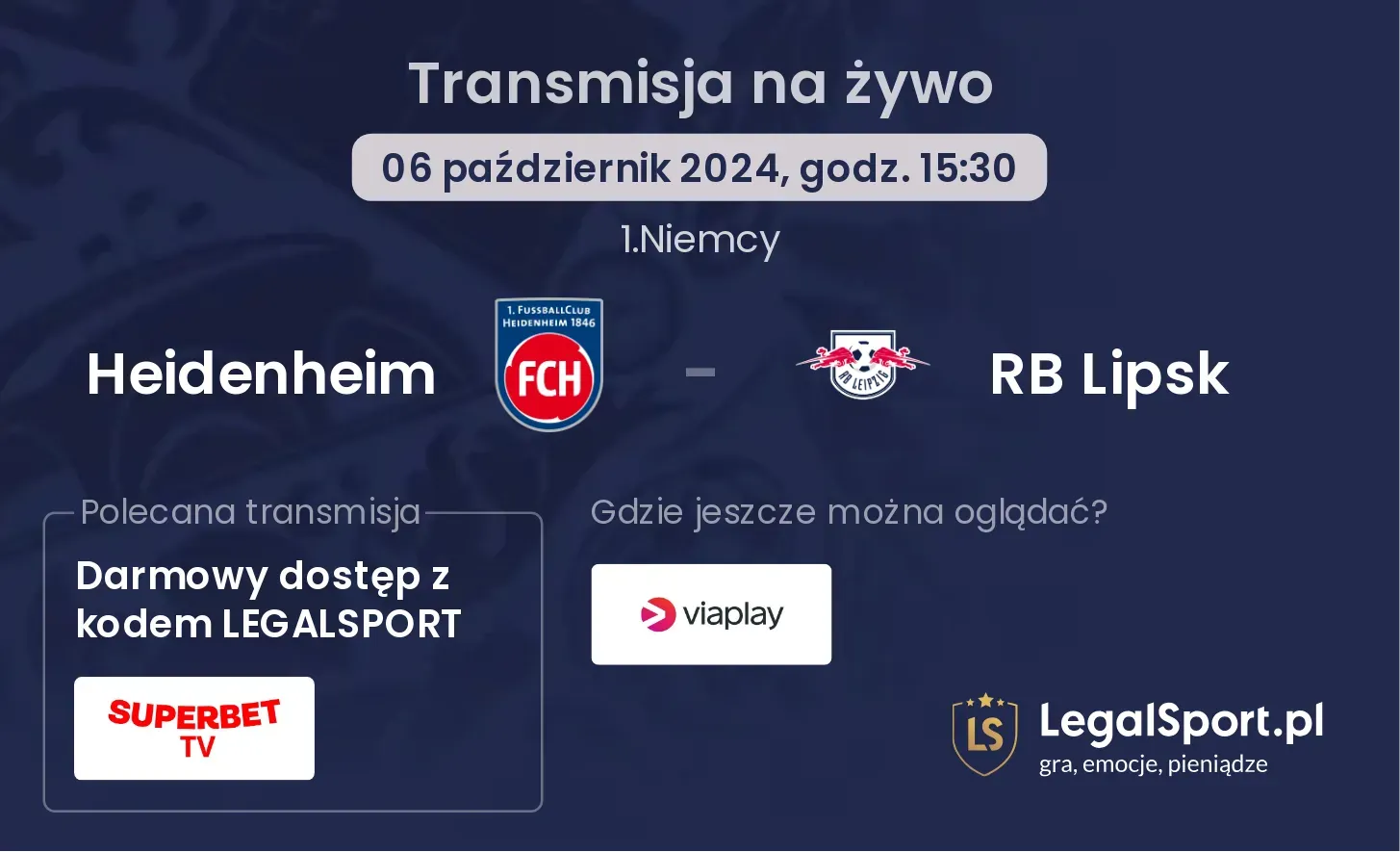 Heidenheim - RB Lipsk transmisja na żywo