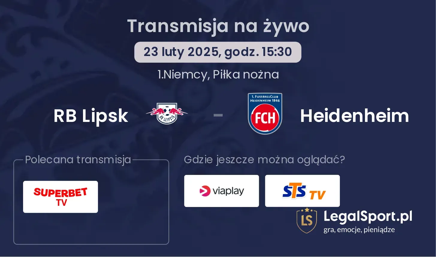 RB Lipsk - Heidenheim gdzie oglądać?