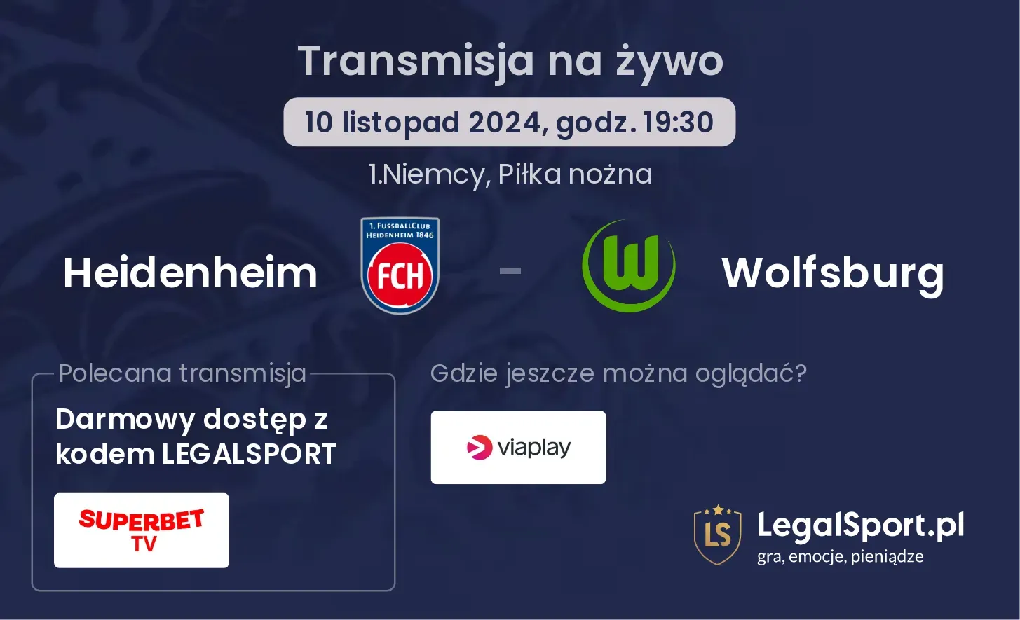 Heidenheim - Wolfsburg transmisja na żywo