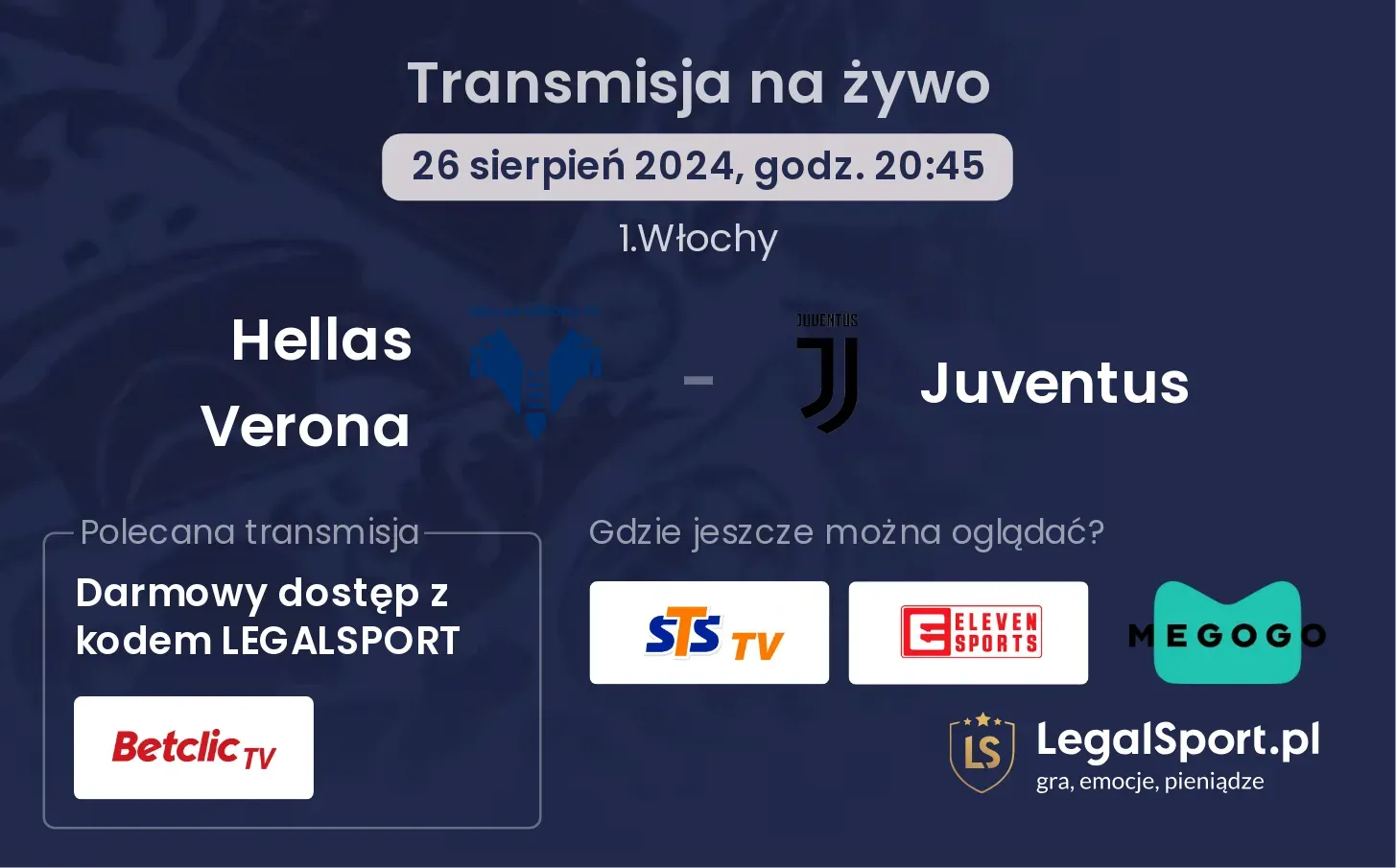 Hellas Verona - Juventus transmisja na żywo