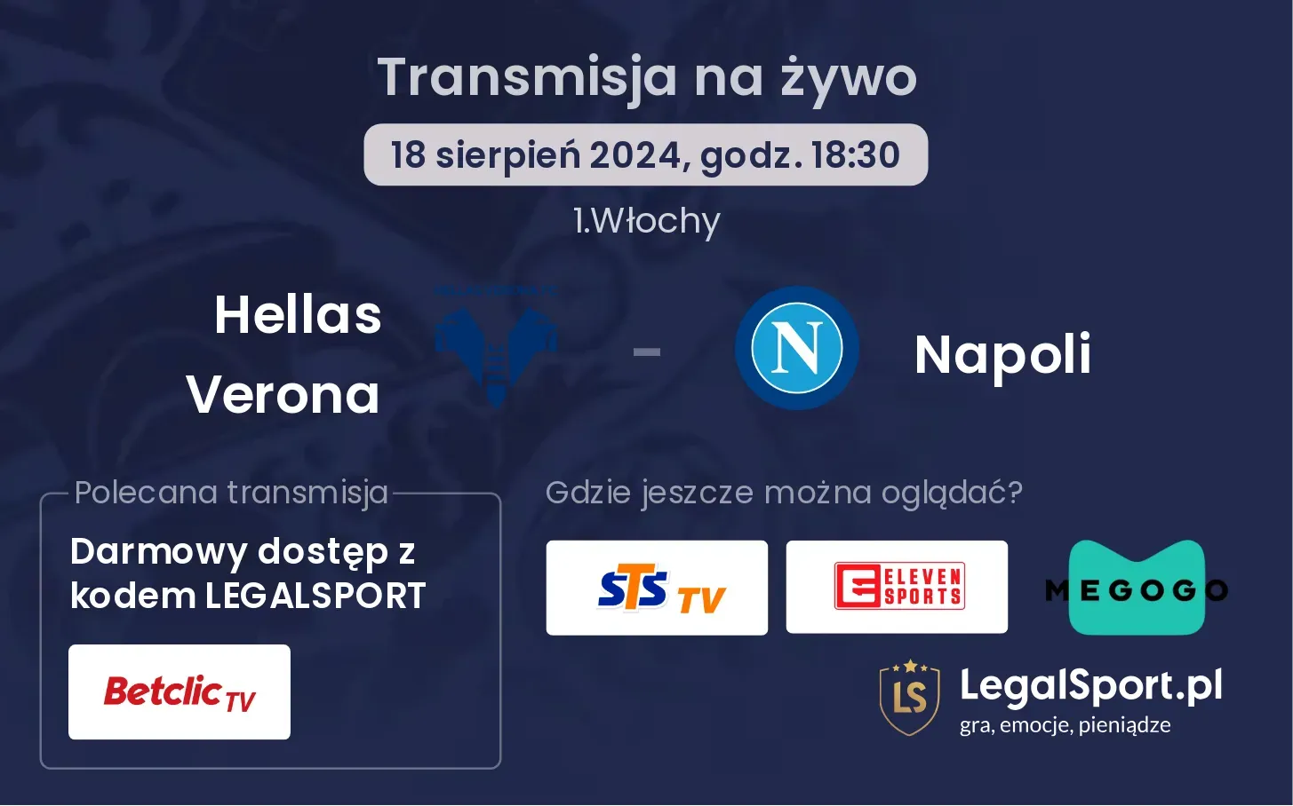 Hellas Verona - Napoli transmisja na żywo