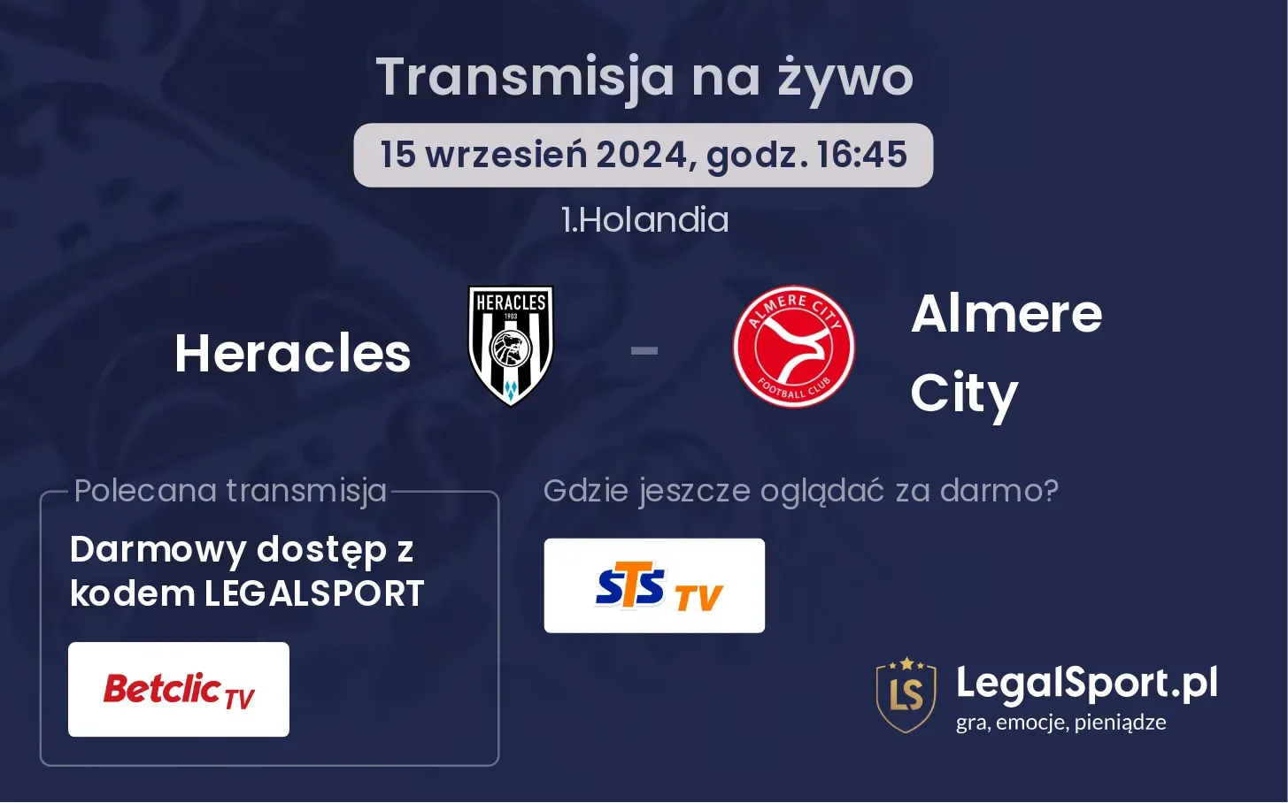 Heracles - Almere City transmisja na żywo