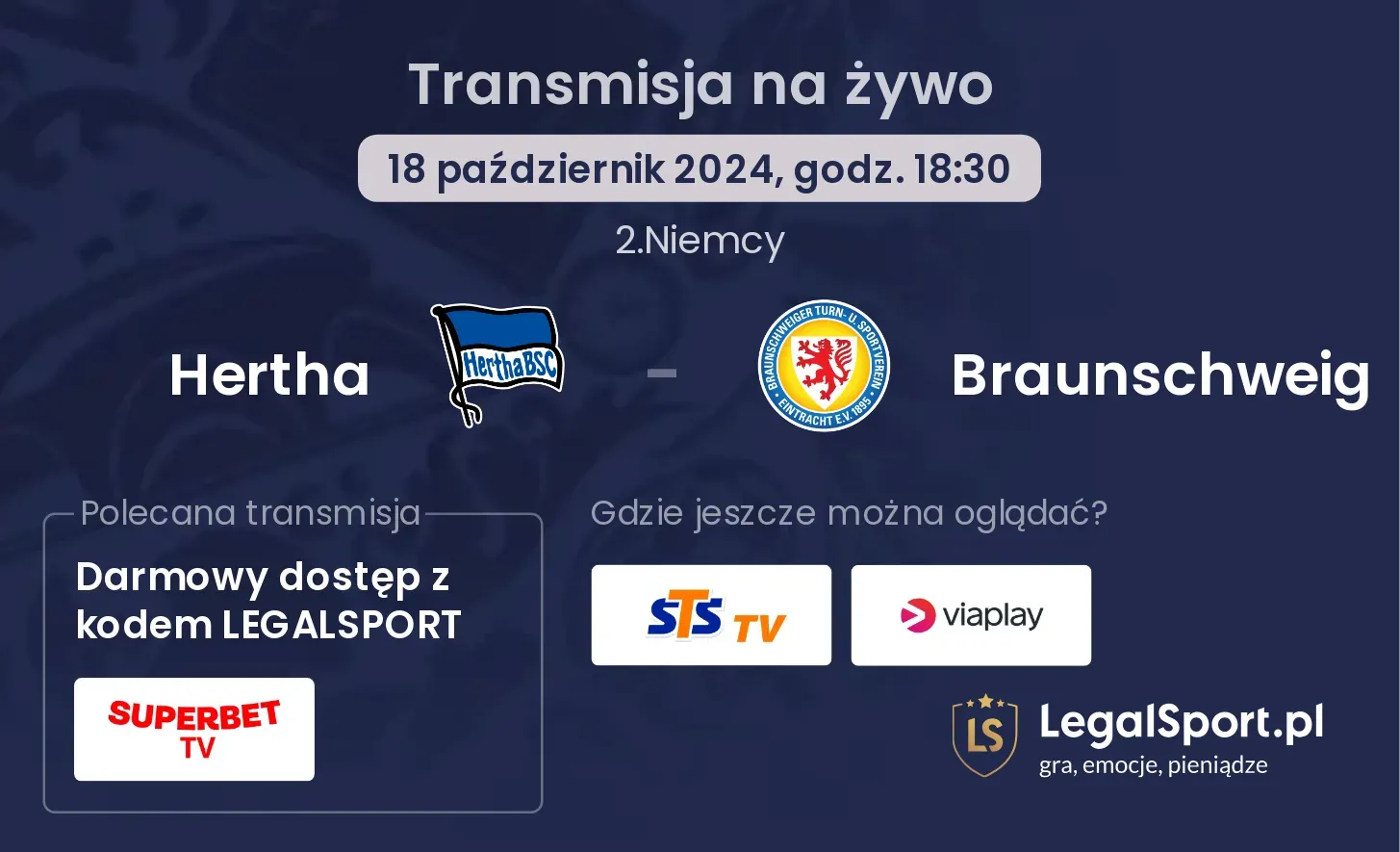 Hertha - Braunschweig transmisja na żywo