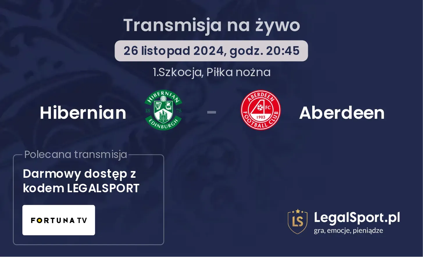 Hibernian - Aberdeen transmisja na żywo