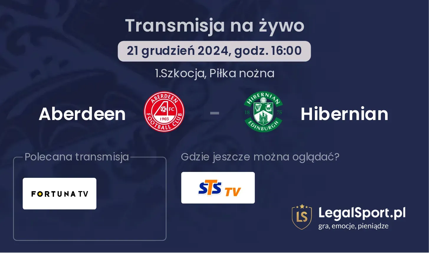 Aberdeen - Hibernian gdzie oglądać?