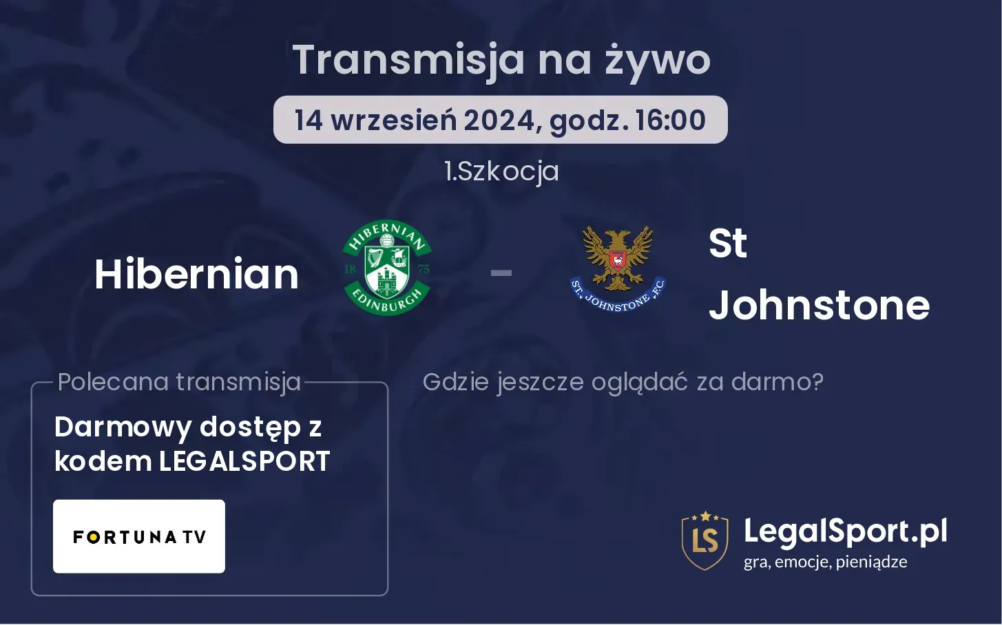 Hibernian - St Johnstone transmisja na żywo