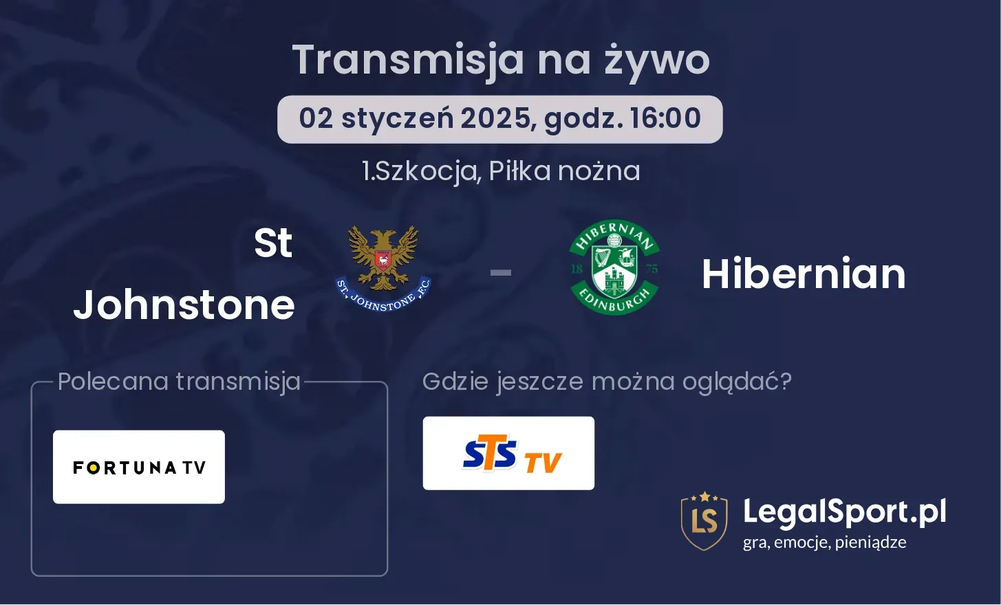 St Johnstone - Hibernian gdzie oglądać?