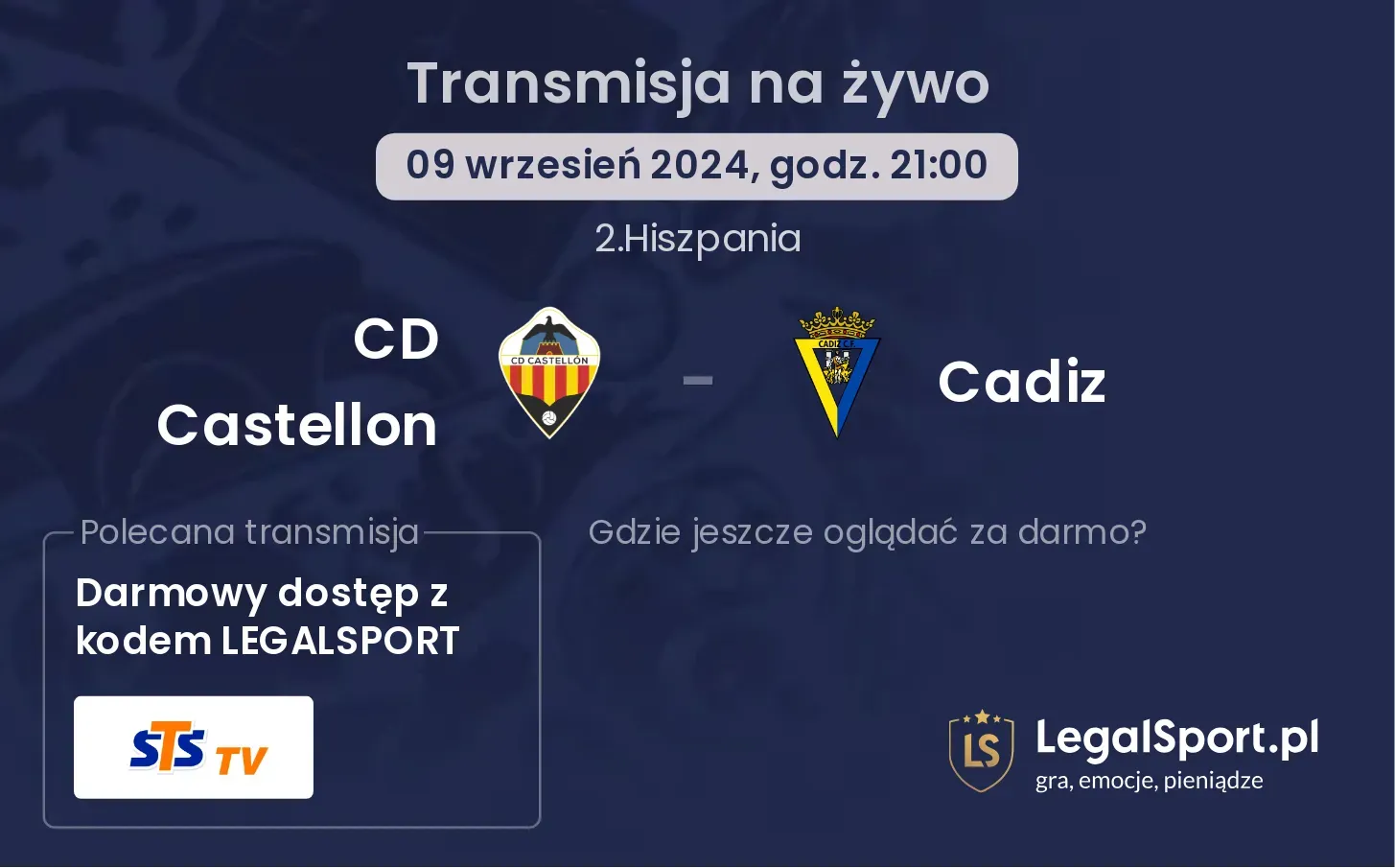 CD Castellon - Cadiz transmisja na żywo