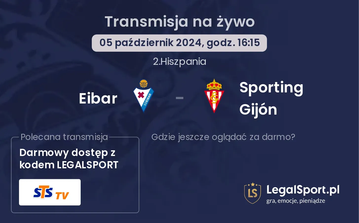 Eibar - Sporting Gijón transmisja na żywo