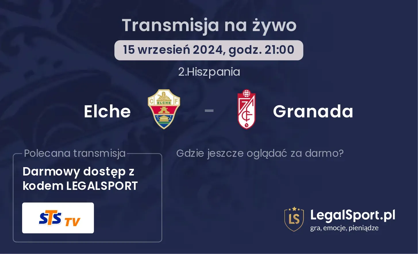 Elche - Granada transmisja na żywo