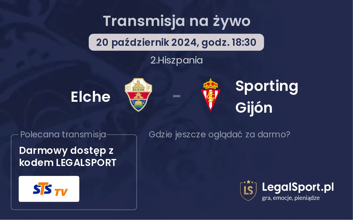 Elche - Sporting Gijón transmisja na żywo