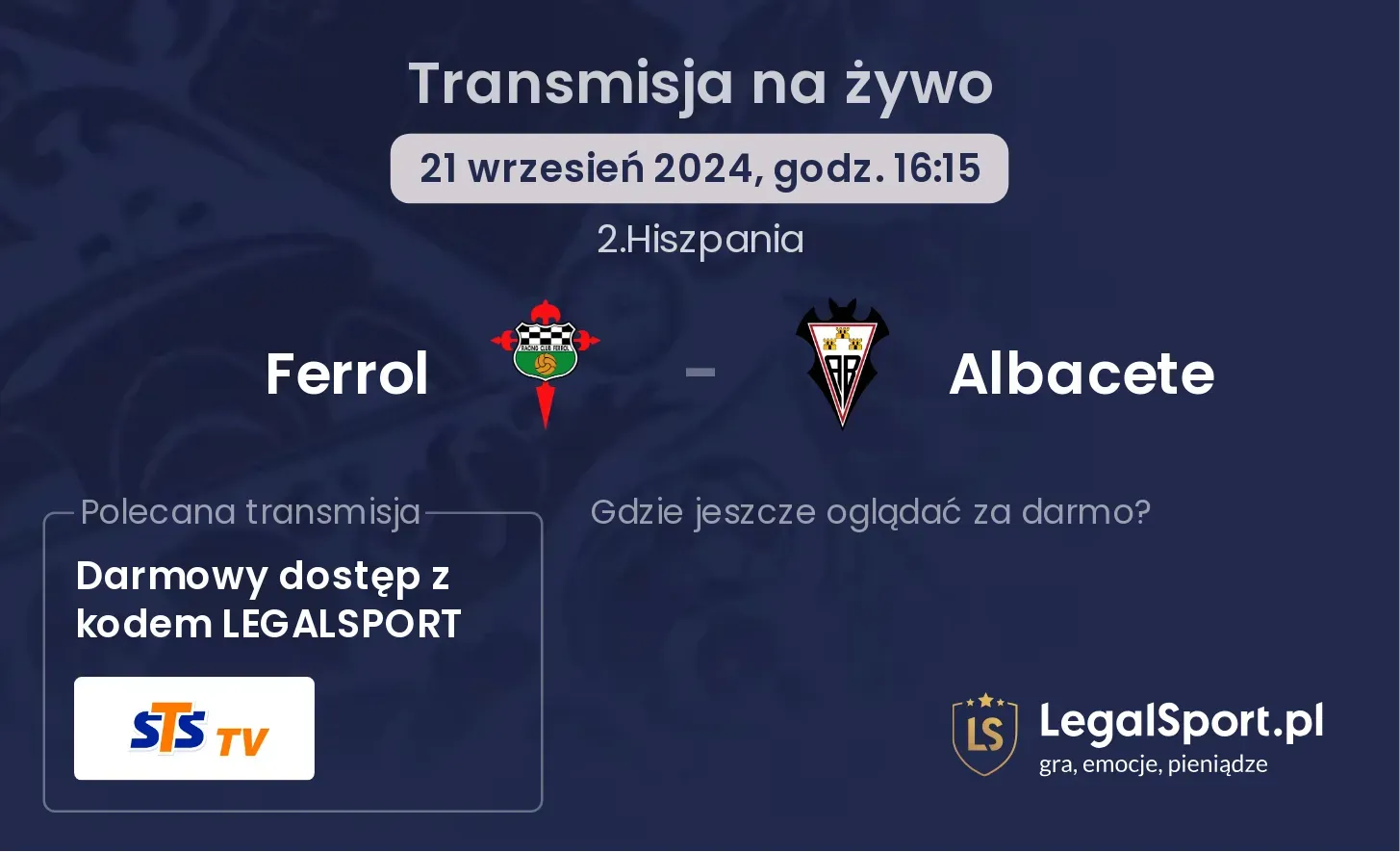 Ferrol - Albacete transmisja na żywo