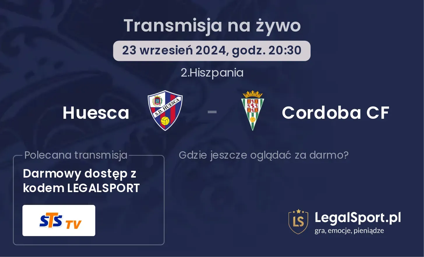 Huesca - Cordoba CF transmisja na żywo