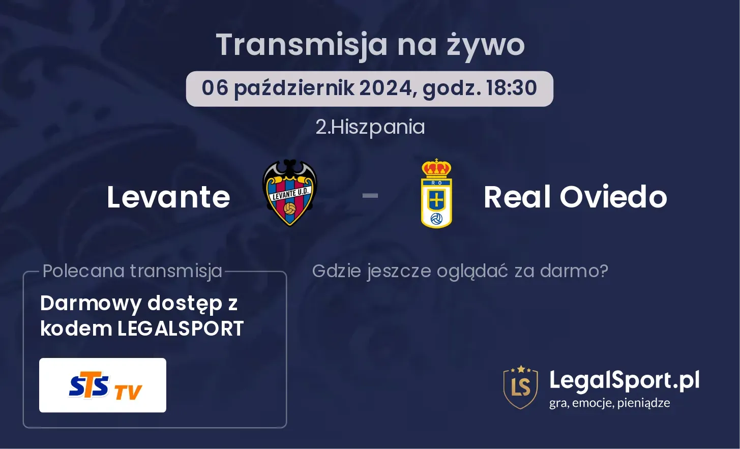 Levante - Real Oviedo transmisja na żywo