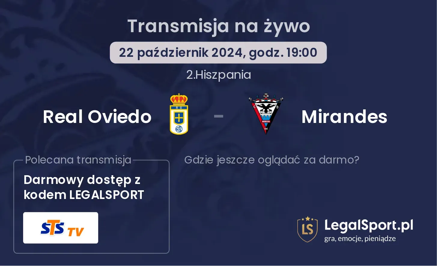 Real Oviedo - Mirandes transmisja na żywo