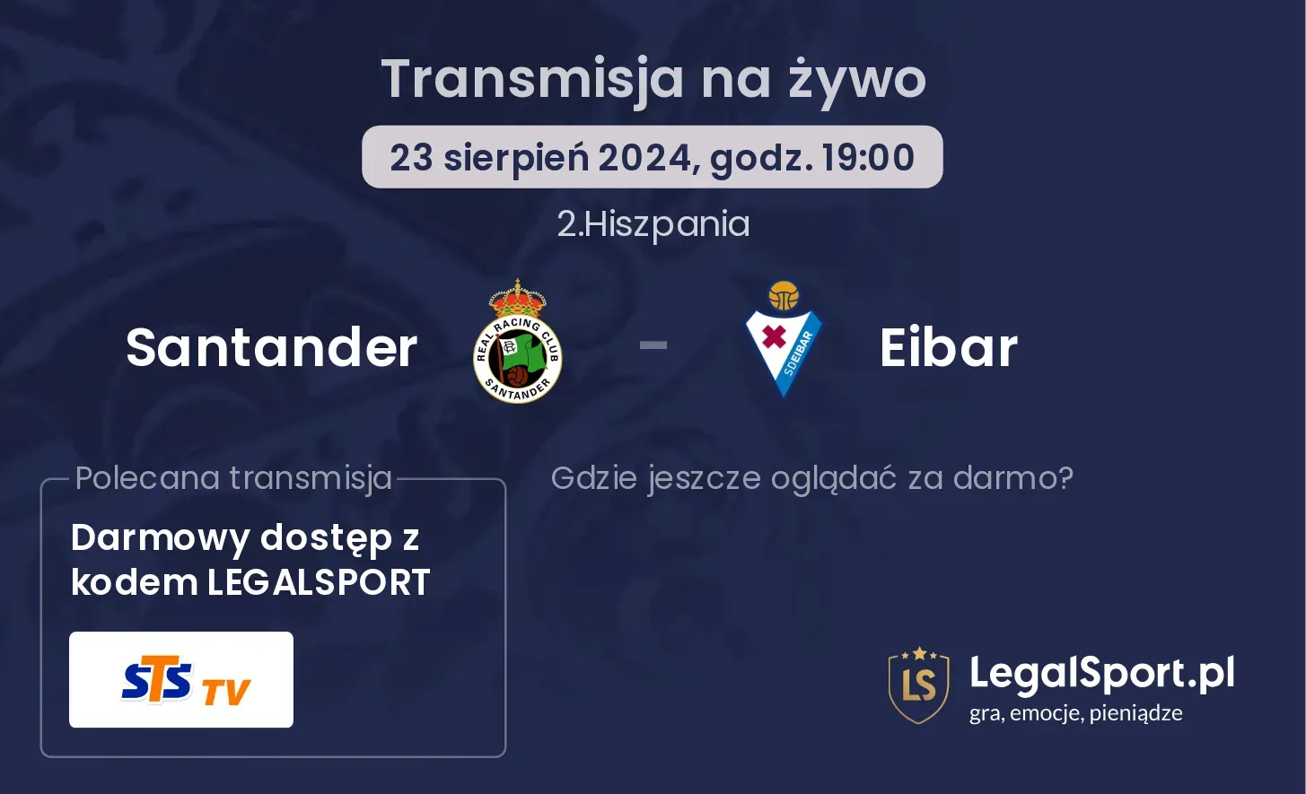 Santander - Eibar transmisja na żywo