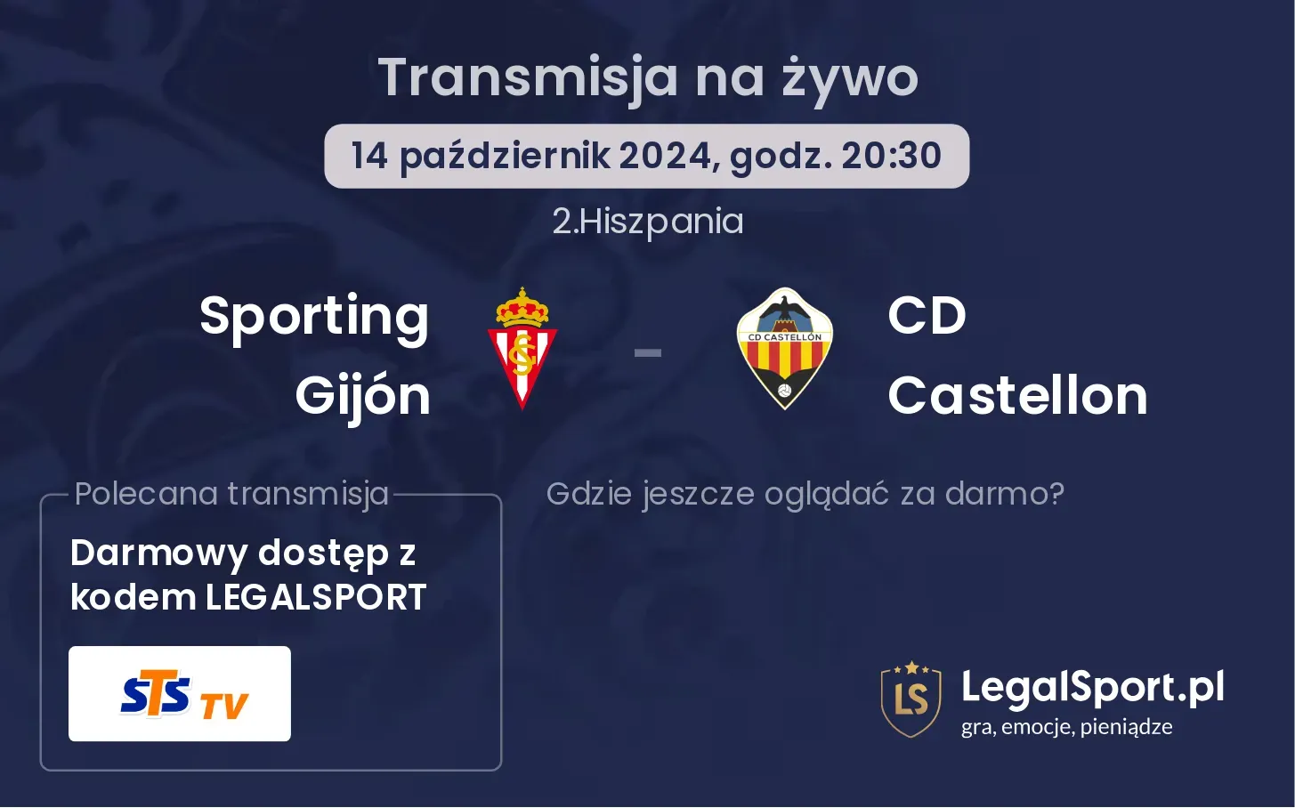 Sporting Gijón - CD Castellon transmisja na żywo