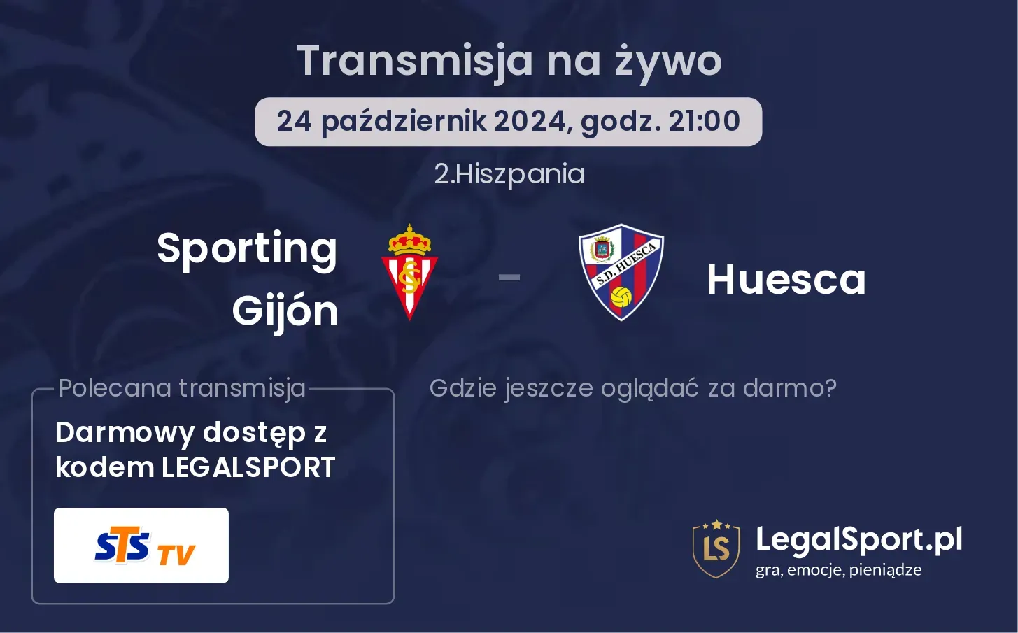 Sporting Gijón - Huesca transmisja na żywo