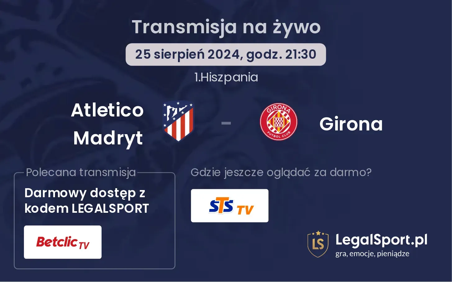 Atletico Madryt - Girona transmisja na żywo